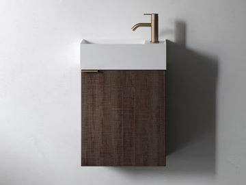 FACETT - Wall-mounted wooden vanity unit with doors by INBANI - view 2