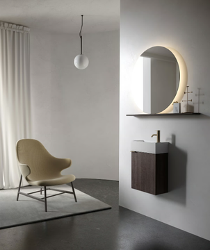 FACETT - Wall-mounted wooden vanity unit with doors by INBANI - view 3