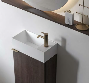 FACETT - Countertop rectangular Solid Surface handrinse basin by INBANI - view 3
