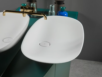 FORMA - Countertop oval single Solid Surface washbasin by INBANI - view 2