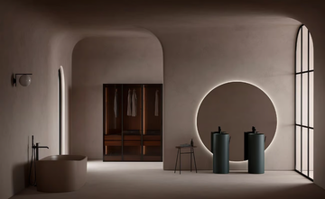 GIRO - Freestanding round Solid Surface washbasin by INBANI - view 3