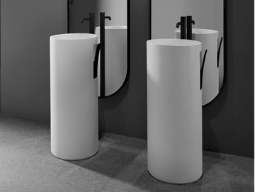 GIRO - Freestanding round Solid Surface washbasin by INBANI - view 2