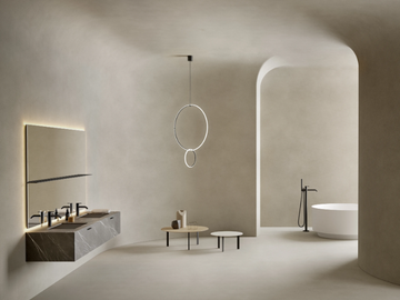GRATE - Double wall-mounted marble vanity unit with drawers by INBANI - view 3