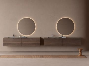 GRATE - Wall-mounted wooden vanity unit by INBANI - view 2