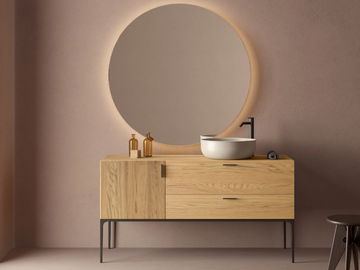 GRATE - Floor-standing single wooden vanity unit by INBANI - view 2