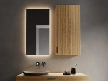 GRATE - Oak bathroom wall cabinet with doors by INBANI - view 2