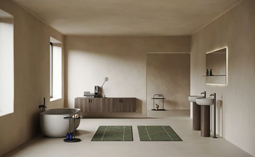 GRATE - Suspended oak bathroom cabinet with doors by INBANI - view 3