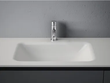 D1 - Corian® washbasin with integrated countertop by INBANI - view 2