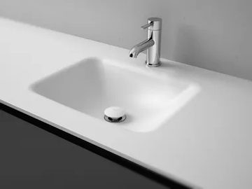 D4 - Corian® washbasin with integrated countertop by INBANI - view 2