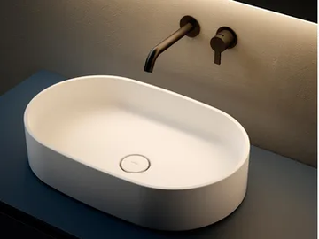 GIRO - Countertop oval Solid Surface washbasin by INBANI - view 2