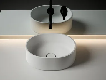 GIRO - Countertop round Solid Surface washbasin by INBANI - view 2