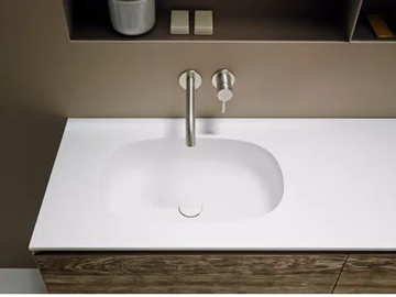 OVALO - Corian® washbasin with integrated countertop by INBANI - view 2