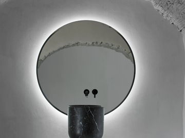 ORIGIN - Round bathroom mirror with integrated lighting by INBANI - view 2