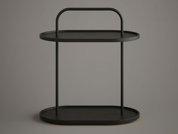 NORM - Oval and wooden high side table by INBANI - view 2