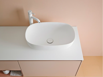 OVALO - Countertop oval Corian® washbasin by INBANI - view 2