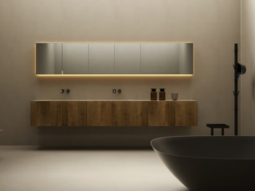 PARAL - Double wall-mounted wooden vanity unit with drawers by INBANI - view 2