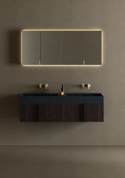 PARAL - Countertop double rectangular Cementsolid washbasin by INBANI - view 3