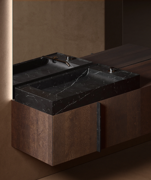 PARAL - Countertop rectangular marble washbasin by INBANI - view 3