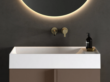 PARAL - Countertop rectangular Solid Surface washbasin by INBANI - view 2