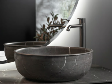 PRIME - Countertop round single marble washbasin by INBANI - view 2