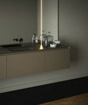 SENIO - Rectangular glass washbasin with integrated countertop by INBANI - view 3