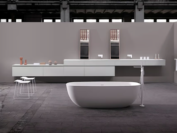 STRATO A - Wall-mounted wooden vanity unit with drawers by INBANI - view 2