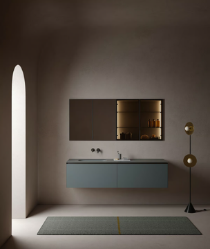 STRATO - Built-in Anodized aluminium and glass bathroom cabinet by INBANI - view 3