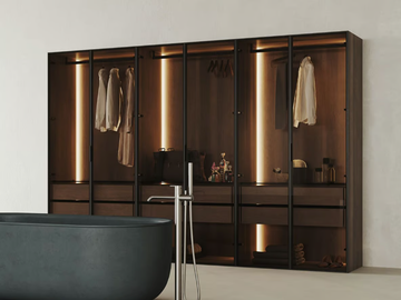 STRATO - Modular MDF bathroom cabinet with glass doors by INBANI - view 2