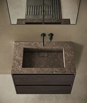 STRATO V - Wooden vanity unit with marble top and drawers by INBANI - view 3