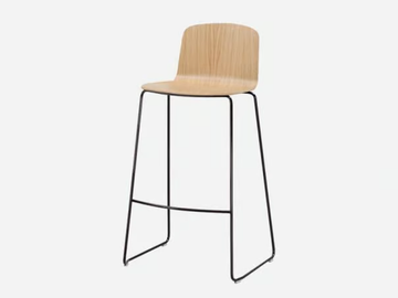 ANN - Sled base high beech stool by INCLASS - view 3