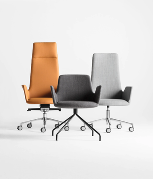 ALTEA - Swivel leather office chair by INCLASS - view 3
