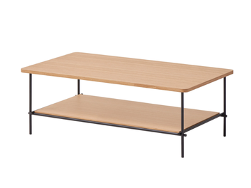 NUC - Rectangular low metal coffee table with wooden top by INCLASS - view 3