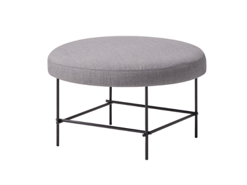 NUC - Upholstered round fabric and metal pouf by INCLASS - view 3