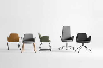 ALTEA - Leather chair with armrests by INCLASS - view 3
