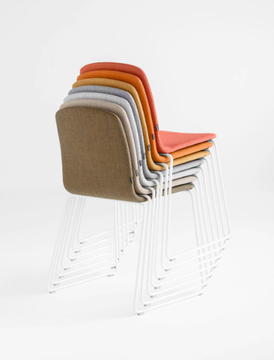 ANN - Sled base fabric chair by INCLASS - view 3