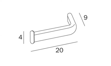 A3825A - Metal Toilet roll holder by INDA® - view 3