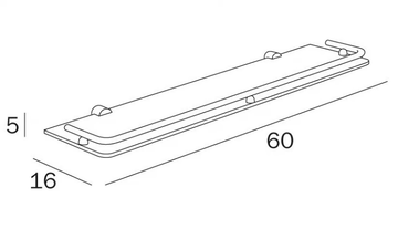 AV408B-A - Crystal bathroom wall shelf by INDA® - view 3
