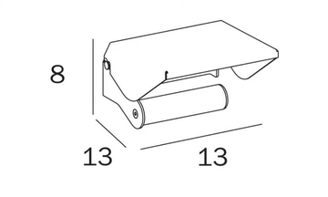 AV427A - Metal Toilet roll holder by INDA® - view 3