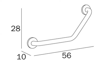 HELP - Fixed L-shaped grab bar by INDA® - view 3
