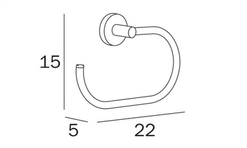 INOX - Stainless steel towel ring by INDA® - view 3