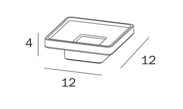 LEA - Countertop glass soap dish by INDA® - view 3