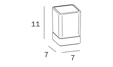 LEA - Countertop satin glass toothbrush holder by INDA® - view 3