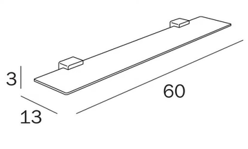 LEA - Crystal bathroom wall shelf by INDA® - view 3