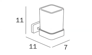 LEA - Satin glass toothbrush holder by INDA® - view 3