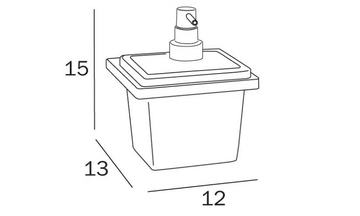 NEW EUROPE - Wall-mounted glass Bathroom soap dispenser by INDA® - view 3