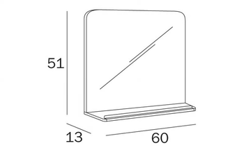 BOLSENA - Bathroom mirror with shelf by INDA® - view 3