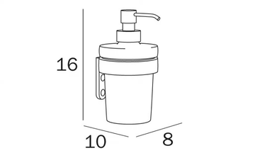 EGO - Wall-mounted satin glass Bathroom soap dispenser by INDA® - view 3