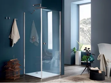 SIM - 2 - Glass shower cabin with hinged door by INDA® - view 2