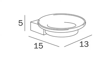 LOGIC - Wall-mounted satin glass soap dish by INDA® - view 3