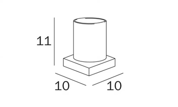LOGIC - Satin glass toothbrush holder by INDA® - view 3